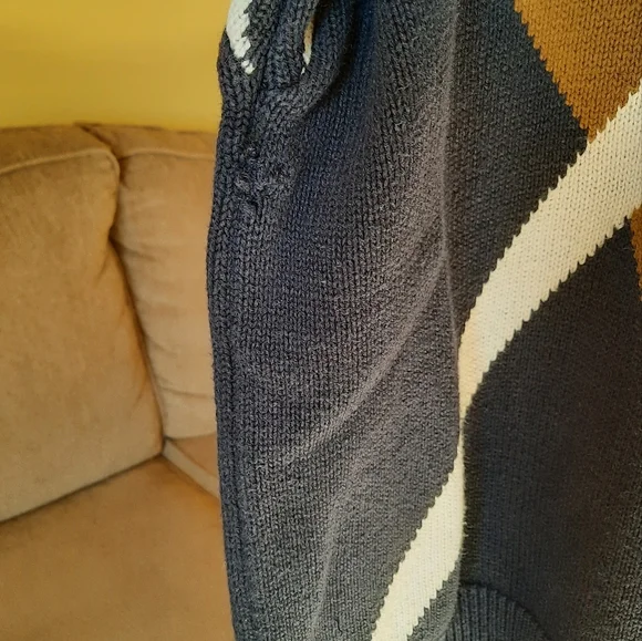 🆕️ Men's 90s Vintage Retro Structure Colorblock Sweater - Picture 5 of 7